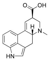 Chemical structure of d-lysergic acid