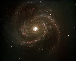 Messier 100 met sy komplekse spiraalarms. (Bron: ESO/VLT)