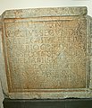 Museum Lauriacum: Grabstein ( 3.Jhdt. ) für den Legionsveteranen Seccius Secundinus und seine Familie