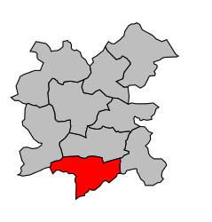 Cantone di La Roquebrussanne – Mappa