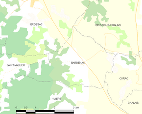 Poziția localității Bardenac