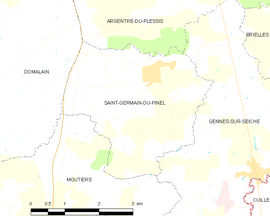 Mapa obce Saint-Germain-du-Pinel