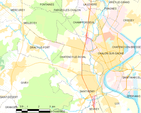Poziția localității Châtenoy-le-Royal
