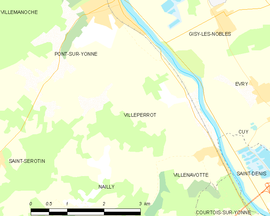 Mapa obce Villeperrot