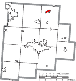 Location of Millersport in Fairfield County