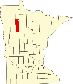 Карта Миннесоты с указанием округа Клируотер