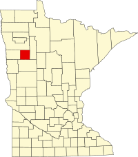 Locatie van Mahnomen County in Minnesota