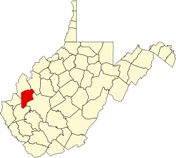 Karte von Putnam County innerhalb von West Virginia