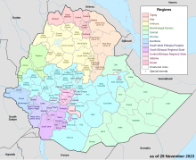 Map of Ethiopia highlighting the SNNP