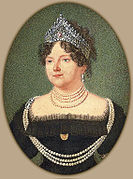 Zarin Maria Fedorovna in Trauer mit rosa Diamanten-Diadem, von J. H.Benner (Privatsammlung)