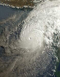 Zyklon Mocha während seiner höchsten Intensität vor der Küste Myanmars am 14. Mai 2023
