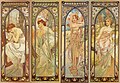 Allégories des parties de la journée par Alfons Mucha.