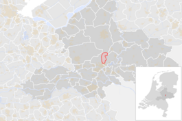 Locatie van de gemeente Rozendaal (gemeentegrenzen CBS 2016)