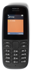 Nokia 105 (2019 4th Edn Black) (during call) (transparent).png