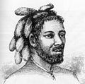 Image 21A man from the Nukufetau atoll, 1841, drawn by Alfred Agate. (from History of Tuvalu)