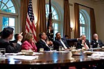 President Obama meets with congressional leadership in July 2011