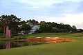 Old Waverly 18th hole and clubhouse