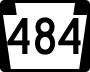 Pennsylvania Route 484 marker