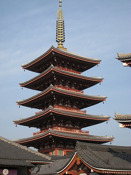 File:Pagoda, Sensoji Temple, Asakusa, Tokyo.jpg