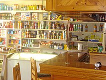 Interior of a pub in Carrigaholt that also serves as a shop