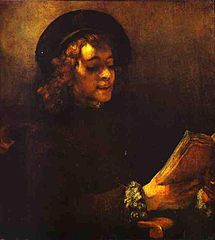 Portrait of boy reading, Rembrandt