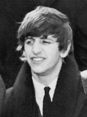 Photograph of Ringo Starr as The Beatles arriv...