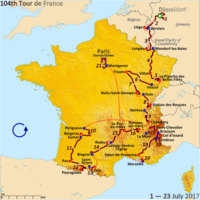 2017 Tour de France rotası