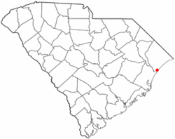 Location of Garden City in South Carolina