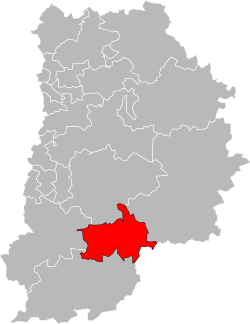 Location of canton of Montereau-Fault-Yonne in the department of Seine-et-Marne