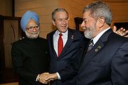 Америкийн ерөнхийлөгч Жорж Буш, Бразилын ерөнхийлөгч Лулу да Сильвагийн хамт