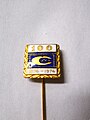 Old enamel pin badge of the 'Čatex' textile company from 1974