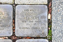 Stolperstein für Bertha Weinberg