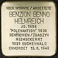 Stolperstein für Benzion Benno Helmreich (Benesisstraße 38)