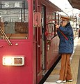 栗駒駅でのタブレット交換 （2007年4月27日）