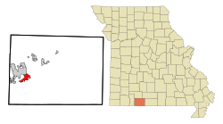 Location of Hollister, Missouri