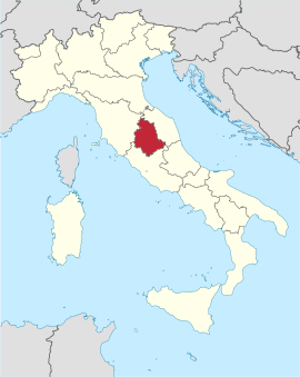 Die ligging van Kampanië in Italië