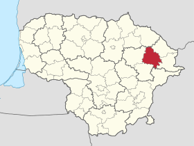 Localisation de Municipalité du district d'Utena