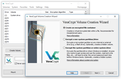 Interface do VeraCrypt (versão 1.24-Update7