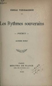 Émile Verhaeren, Les Rythmes souverains, 1910    