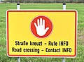 Warnschild Rollweg EDTY / EDTX