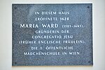 Maria Ward – Gedenktafel