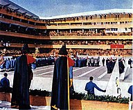 Ceremonia de apertura de los juegos de 1956.