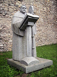 Modern sculpture of Astrik in Pécsvárad