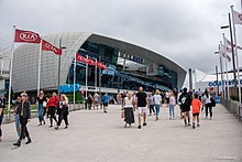 A view of the redeveloped Rod Laver Arena in January 2020. Australian Open 2020 (49836759618).jpg