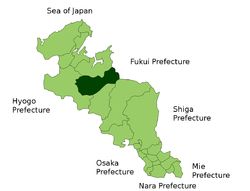 موقعیت Ayabe در استان کیوتو