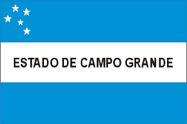 Bandera no oficial del estado de Campo Grande, nombre alternativo del estado de Mato Grosso del Sur, 1977-1979.