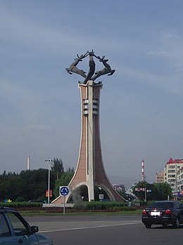 Die hert-monument in Baotou.