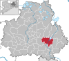 Lage der Stadt Bautzen im Landkreis Bautzen