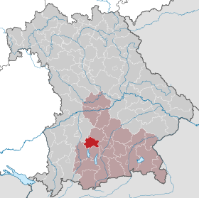 Localisation de Arrondissement de Fürstenfeldbruck