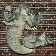 Stone Bloye mermaid at Birmingham University Guild of Students (C)